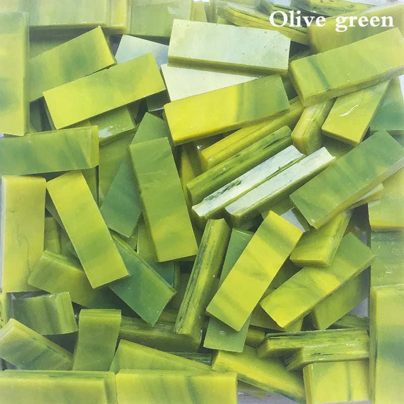 Thanh Mosaic Kính Tái Chế 7x21mm Trang Trí DIY 1000g