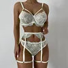 New Apparel Lace Lingerie Underwear Runderwire Steel Ring Garter Bra Thongs for Women - Daisan Mart