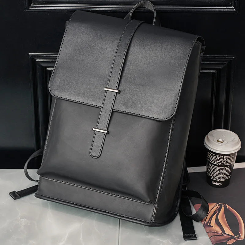 Classic Waterproof PU Leather Backpack - Stylish &amp; Practical
