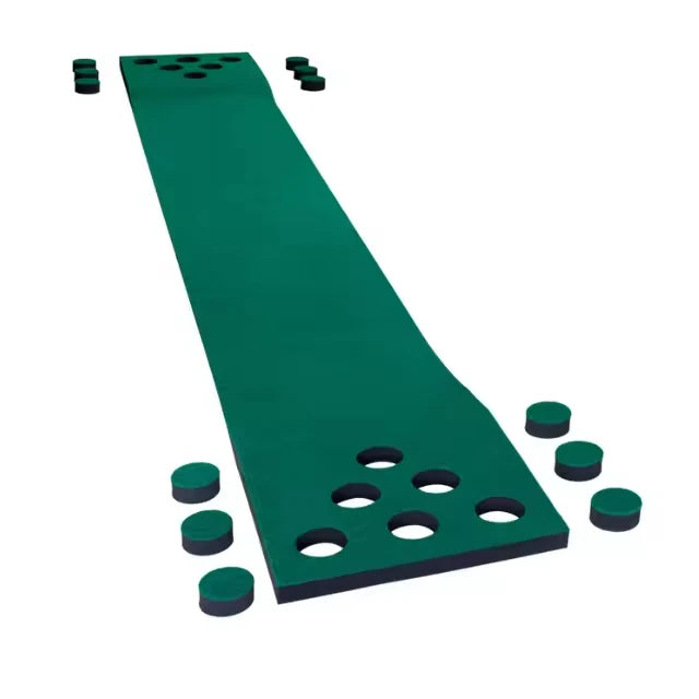 12 Hole Mini Golf Practice Mat - Indoor Green Putting Mat