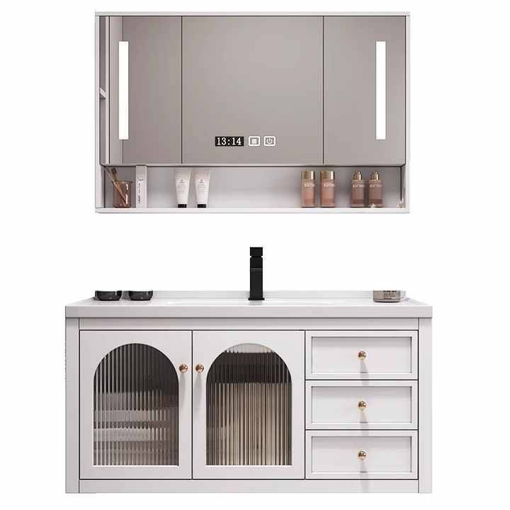 Modern luxury bathroom vanity cabinet wholesale wall mounted family bathroom cabinet 