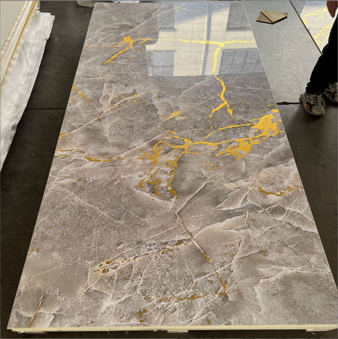 Best-selling interior decoration PVC plastic sheet UV Marble 1220*2440*3mm, waterproof, wall decoration with UV marble plastic