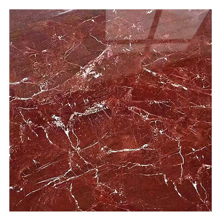 Factory Supply Dark Marble Pattern Ceramic Tiles Porcelain Floor Tiles Red Faux Marble Tiles 80x80 Black Living Room Floor Tiles