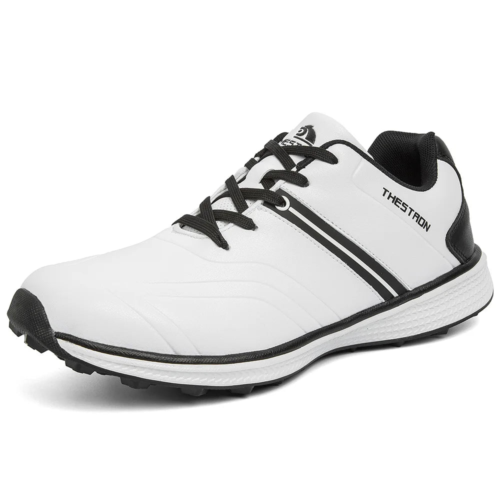 Men's Lightweight Leather Shoes Custom Made for Golf &amp; Outdoor Badminton