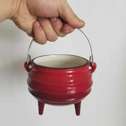 3-Legged Enameled Cast Iron Pot for Outdoor Cooking Multi-Function
