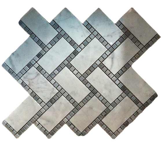 Marble available for natural stone woven wall tiles