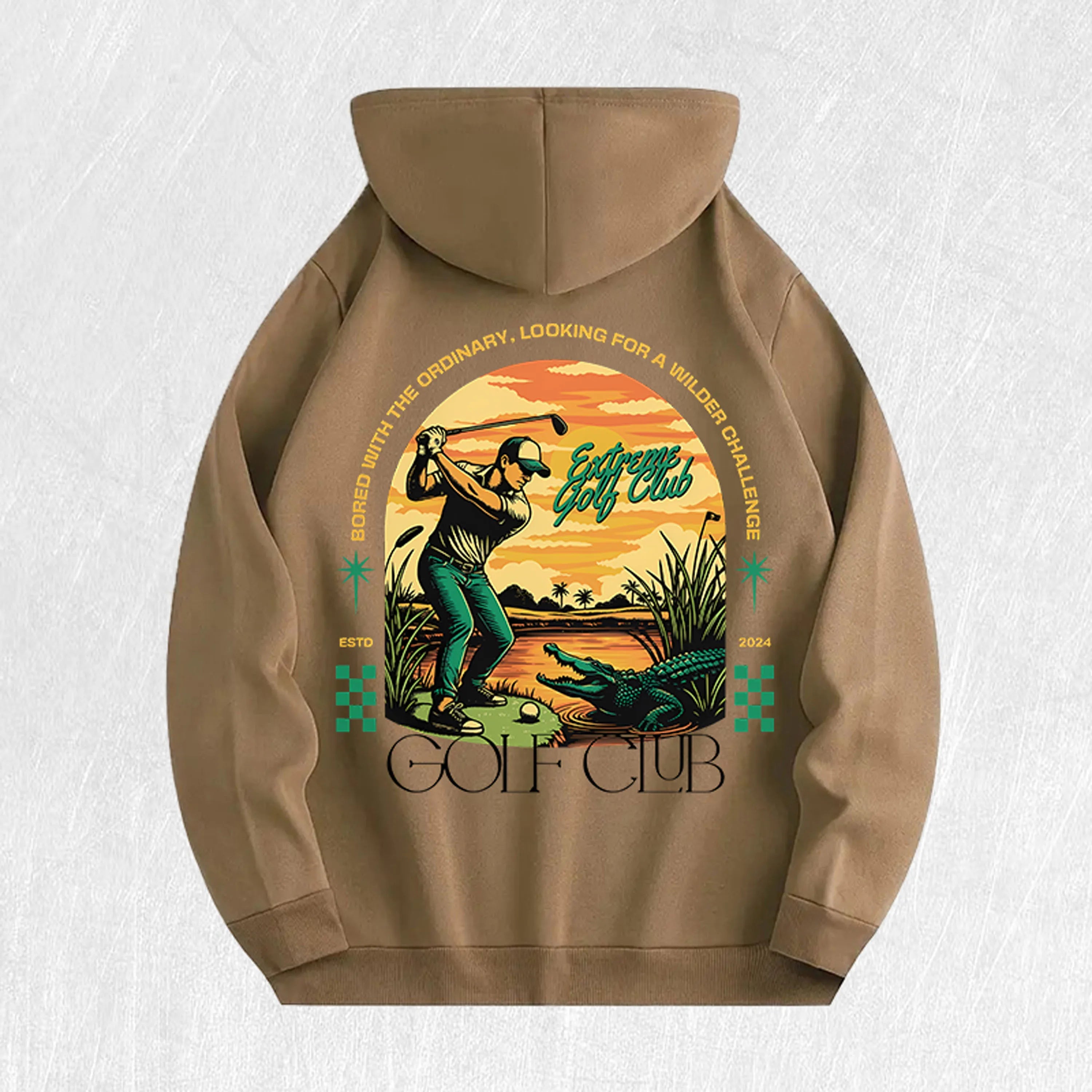 Golf Hoodie Multicolor Cotton Graphic from US Store