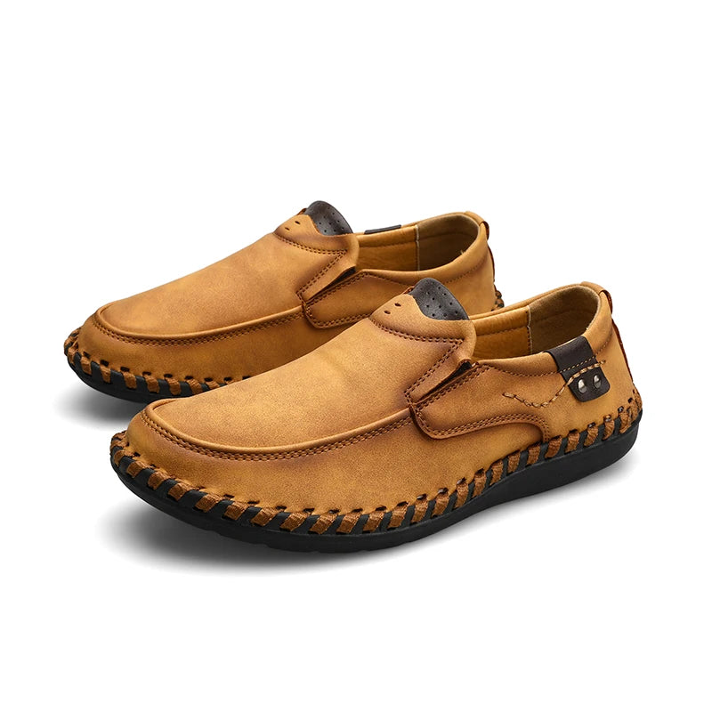 Men's Lightweight Leather Shoes Custom Made for Golf &amp; Outdoor Badminton