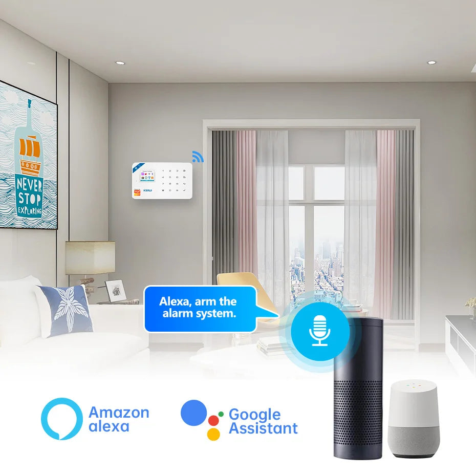 Báo Động Chống Trộm KERUI WiFi Thông Minh Nhà - Daisan Mart