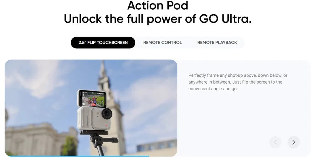 Insta360 GO Ultra 4K Waterproof Mini Camera, 200p Battery