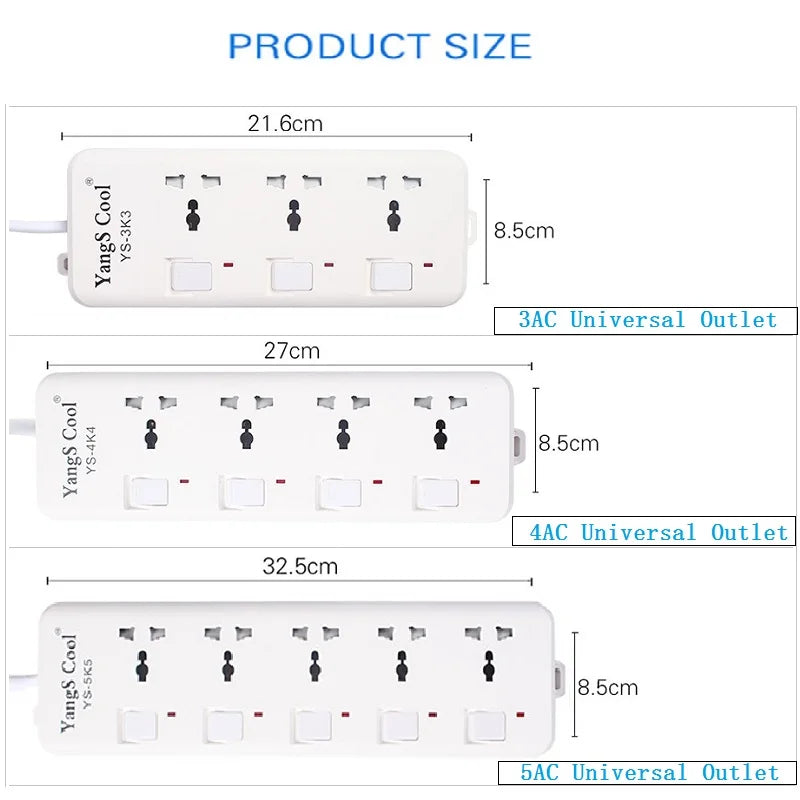 Ổ cắm đa năng 4 trong 1 dây 1.5m công suất cao - Daisan Mart