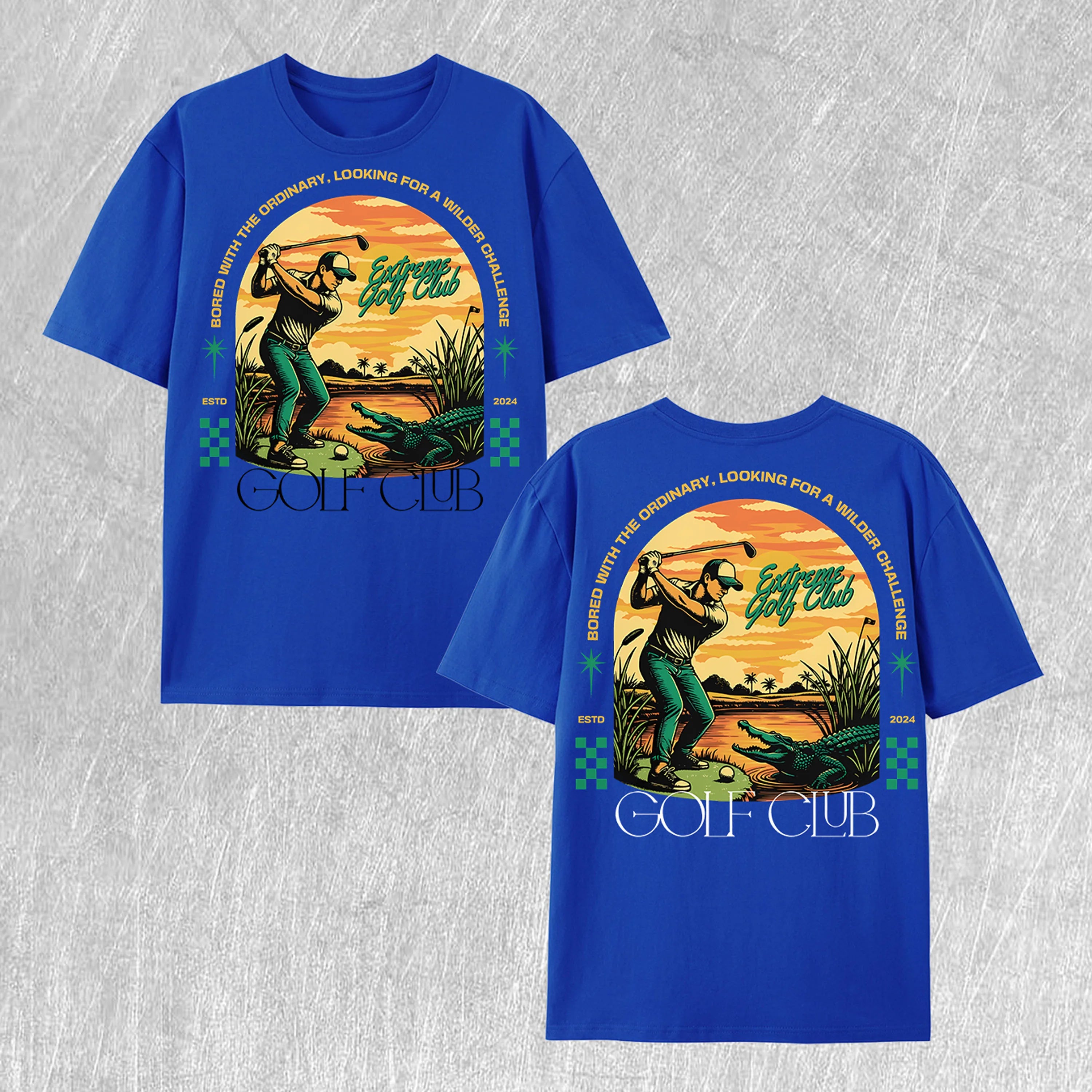 100% Cotton Graphic Golf T-Shirt - 7 Colors