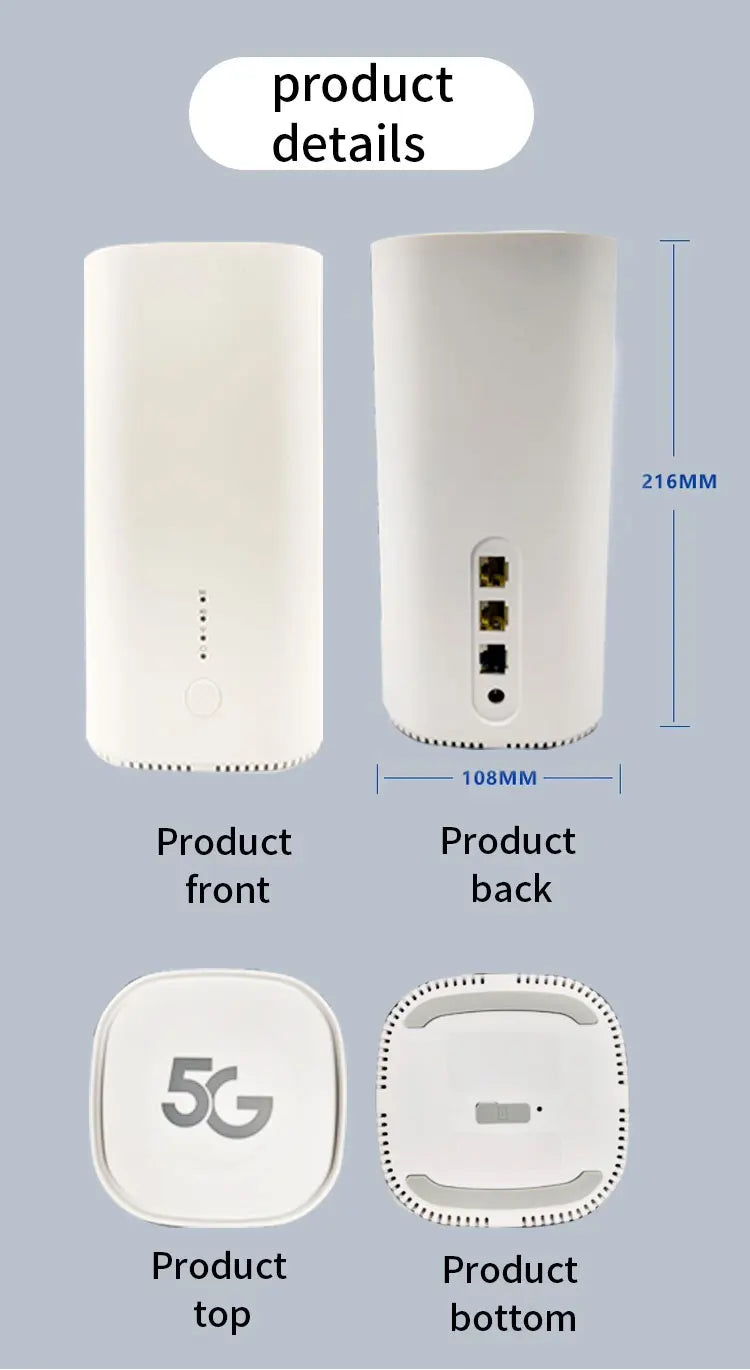 AX3000 MT7981B 5g Cpe Wifi 6 Home Internet Wireless Modem Router with Sim Slot - Daisan Mart