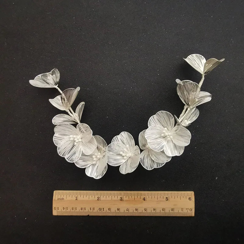 Bộ Kẹp Tóc Cưới Đính Hoa Ngọc Trai Thủ Công SLBRIDAL