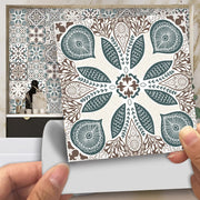 10 Pieces PVC Blue Gray Brick Wall Stickers