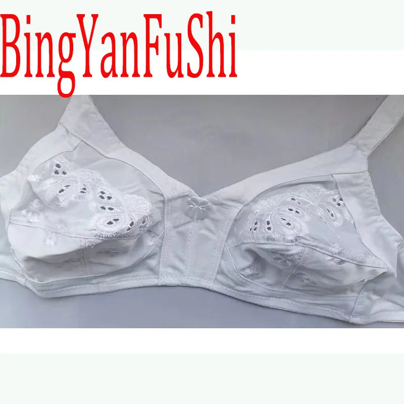 Wire-Free, Molded, Lace Support Bra for Moms