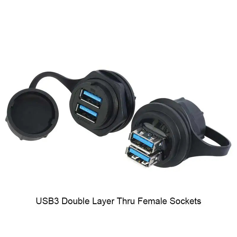 Đầu Nối USB Chống Nước Lshitech Tròn Âm Tường