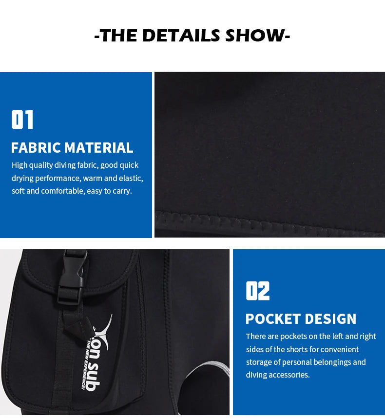 Quần bơi nam lặn co giãn, túi tiện dụng, dây đai