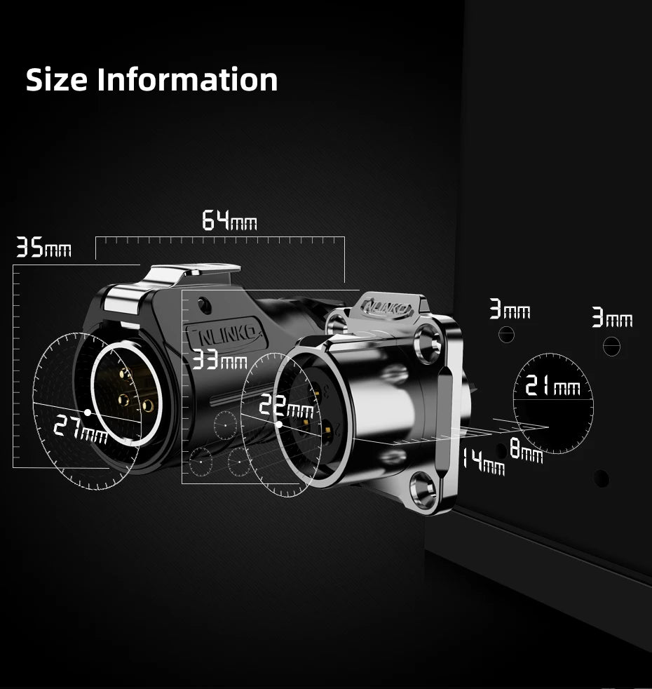 Đầu nối chống nước CNlinko LP20 IP67 cho công nghiệp - Daisan Mart