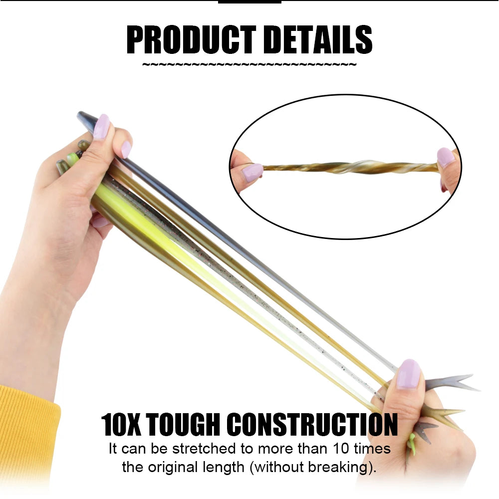 Spinpoler TPR Floating 5”Jerk Bait Shad Minnow Soft Fishing Lure 10x Tough Artificial Bait Split Tail Drop Shot Bass Pike Zander - Daisan Mart