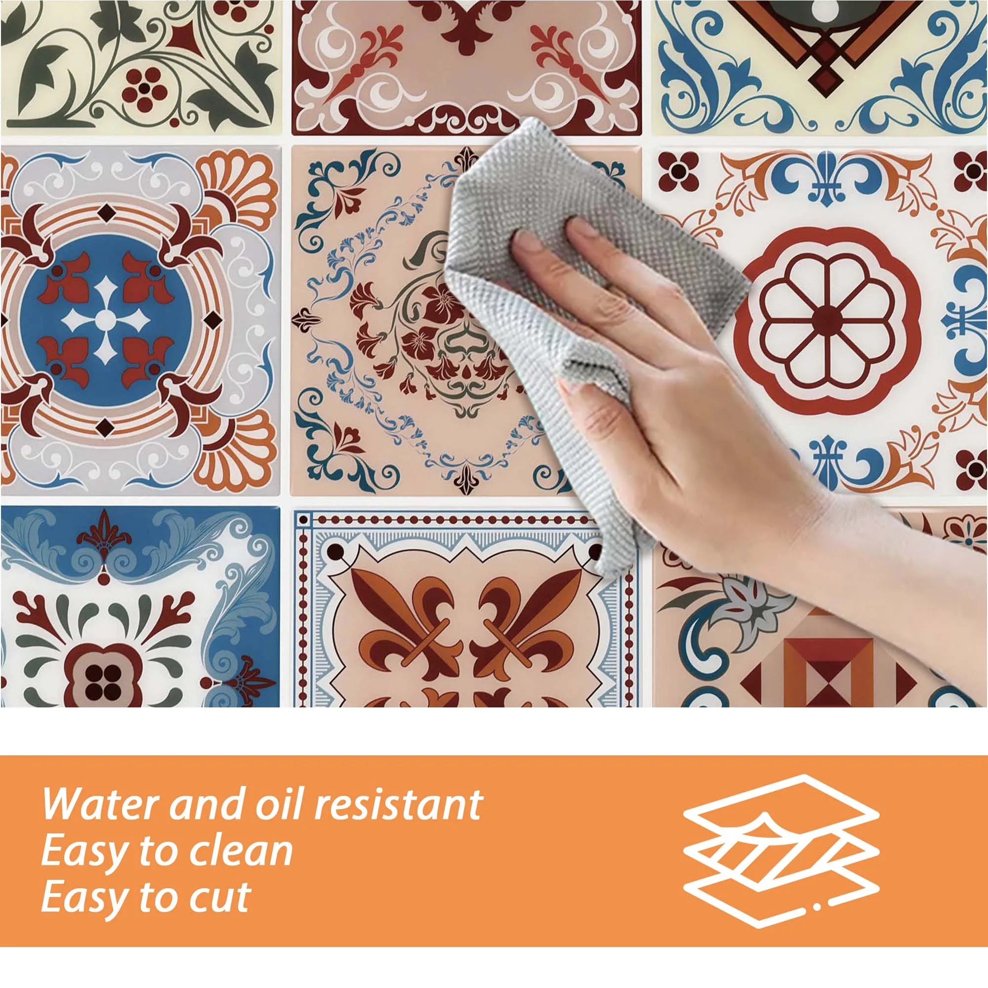 Gạch Dán Tường Morocco Chống Cháy Trang Trí Jeedeson