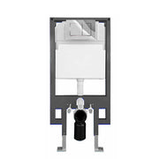 Foshan Modern Design Dual Flush Toilet Manufacturer HDPE Wall-mounted Water Tank Iron Frame Plastic Hotel Toilet 