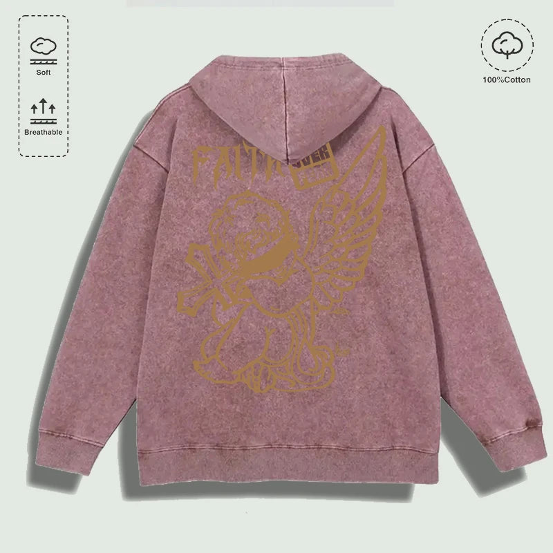 Áo Hoodie Bông Đức Tin Vượt Sợ Hãi Thiên Thần Thánh Giá - Daisan Mart