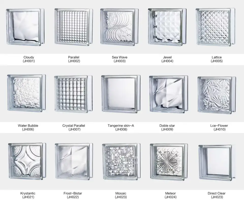 Wholesale Price of Hollow Square Glass Blocks in Many Styles 