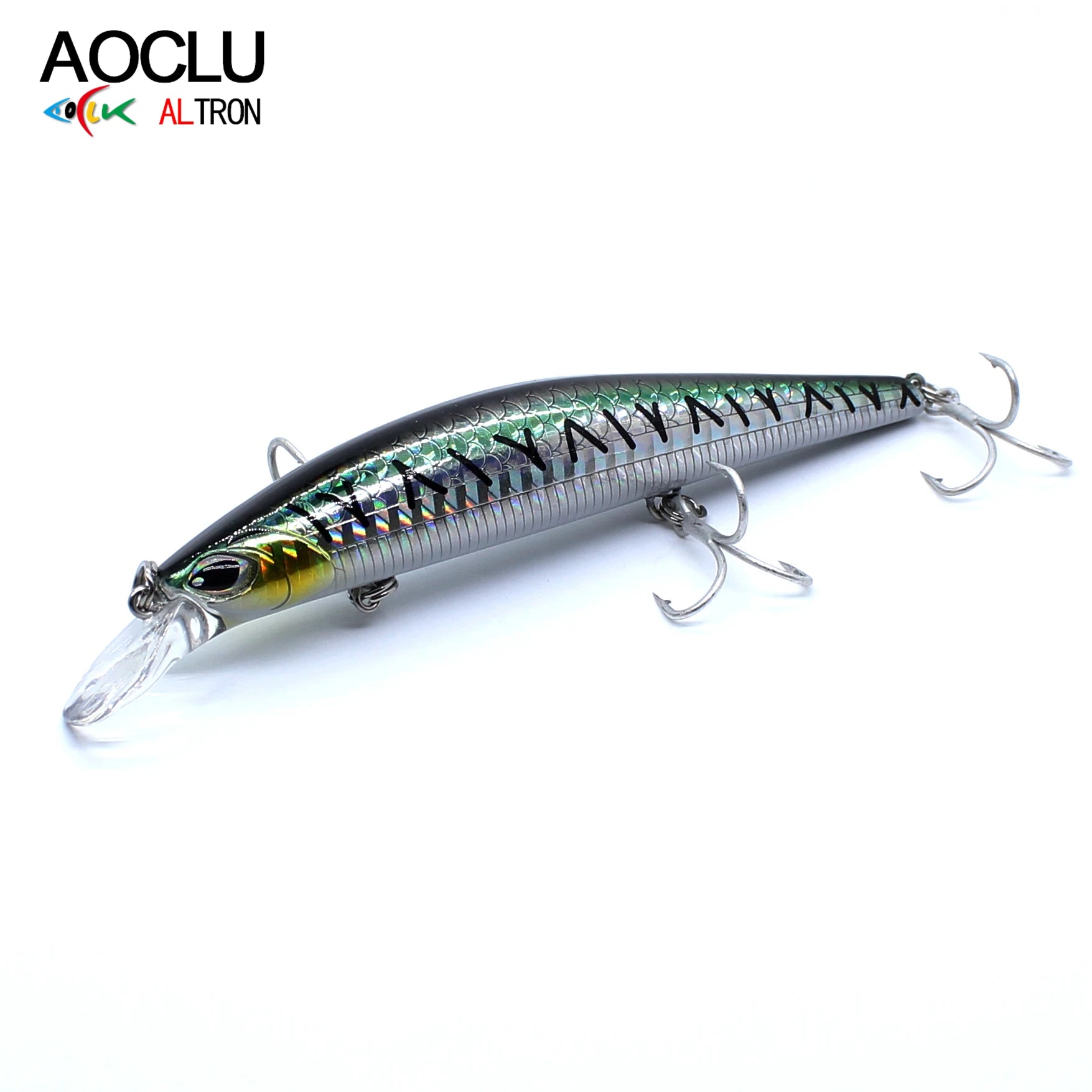 AOCLU-Minnow Jerkbait Wobbler, Deep Hard Bait Lure, Magnet Weight Transfer, Long Easy Distance Cast, 120mm, 20g Diving, 1.8m