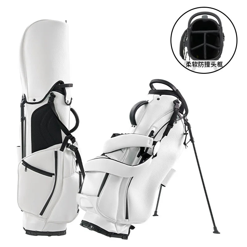 Golf Bag 5 Compartments Waterproof PU Leather Logo Printed On Demand