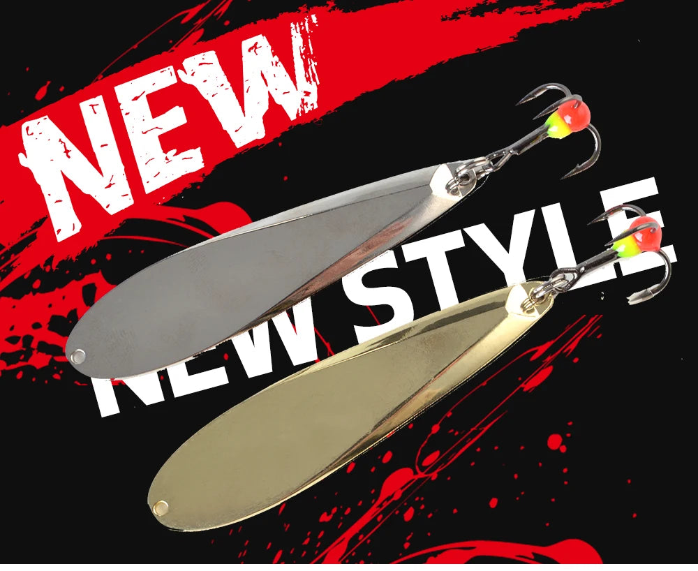 Gold and Silver Vertical Ice Fishing Lure 73mm 12g Sea Bass Mackerel