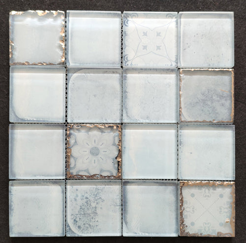 Morocco crystal glass mosaic tiles simple and elegant wall decoration 