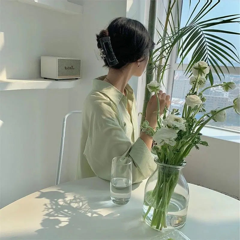 Áo Sơ Mi Nữ Công Sở Hàn Quốc Đơn Giản Thời Trang