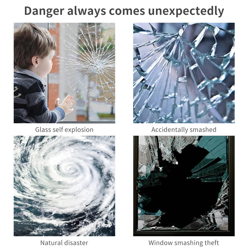 2mil 4mil 8mil 12mil Self Adhesive Strong Glue Safety Building Glass Film Explosion Proof Building Window Security Film