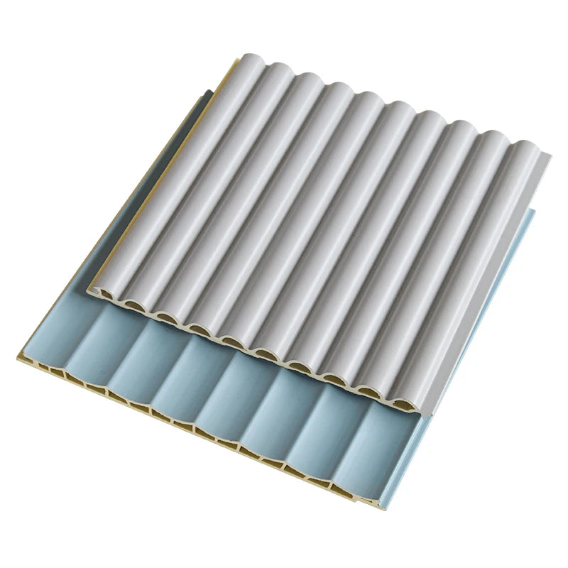 3D Curved Wood Plastic Wall Panels Moisture Resistant Sample