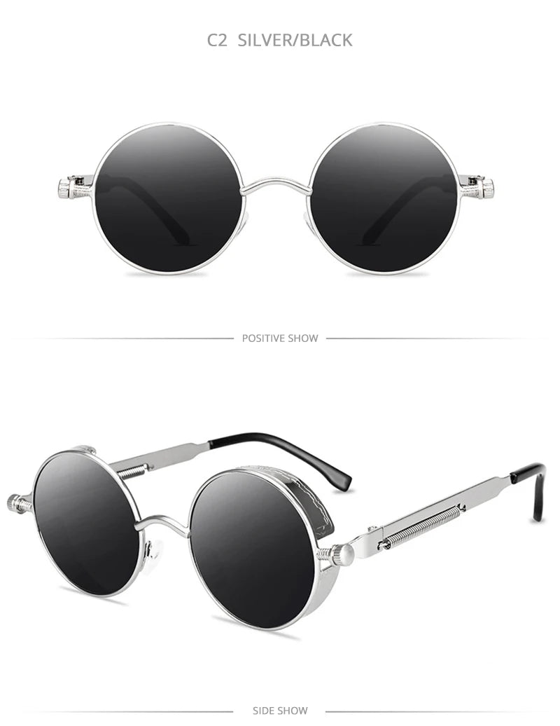 Kính Râm Cổ Điển Gothic Steampunk UV400 Nam Nữ - Daisan Mart
