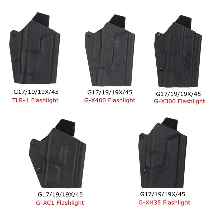 Kydex Holster for G17/19/19x/45 Inside Waistband Concealed Carry Holster Fit for G19x (Gen 1-5) Gun Holster X300 Light