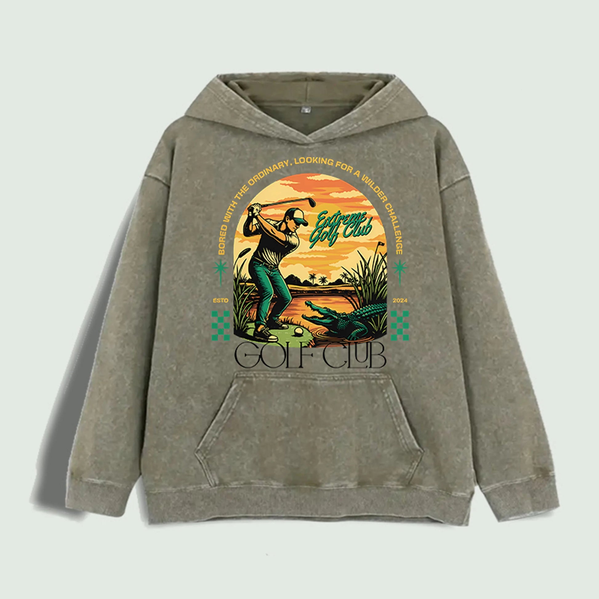 Áo Hoodie Golf Cổ Điển In Hình, 100% Cotton, 6 Màu - Daisan Mart