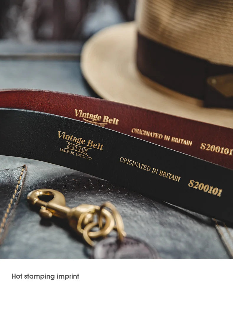 Thắt Lưng Da Bò Cao Cấp Maden Vintage Cho Nam Nữ