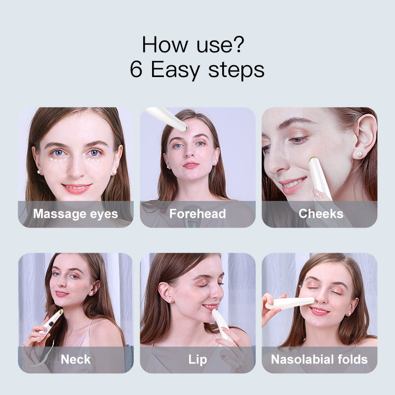 Margotan 2025 Under Eye Massager, Vibrating Eye Beauty Tool, Eye Care Massage Bar 