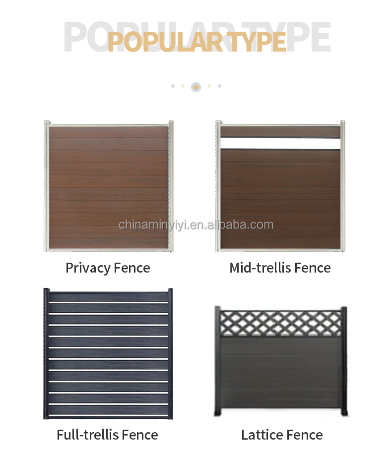 Wholesale PVC Coated WPC Fence Panels 