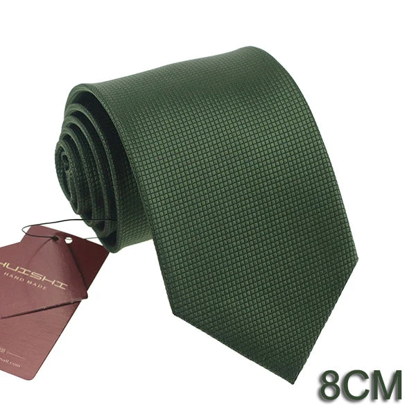 高品質防水苔綠色復古男士領帶