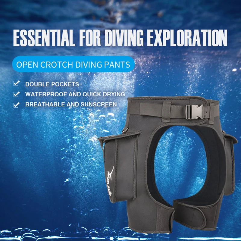 Quần bơi nam lặn co giãn, túi tiện dụng, dây đai