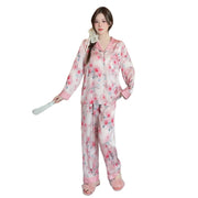 Women's Autumn Elegant Silk Pajamas New Printed