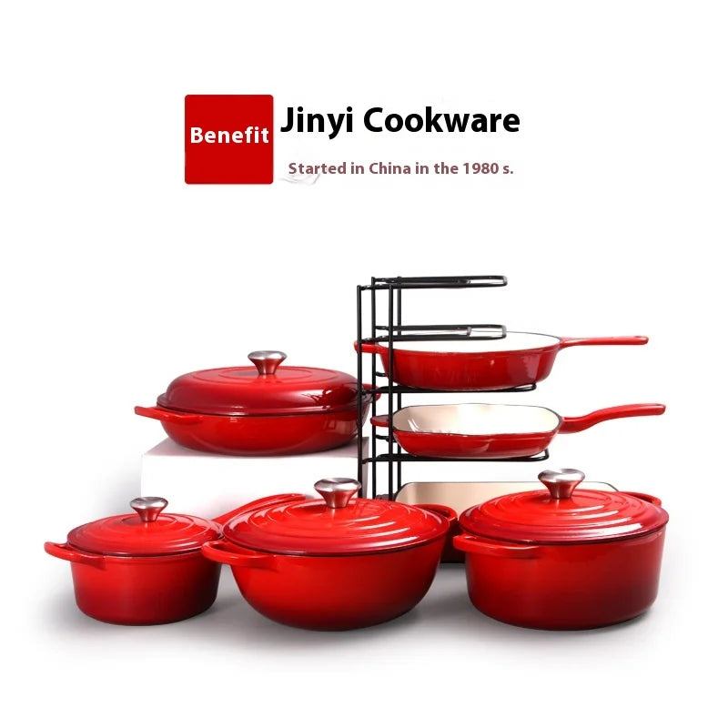 Bộ Nồi Chảo Gang Tráng Men Đa Năng Bền Bỉ