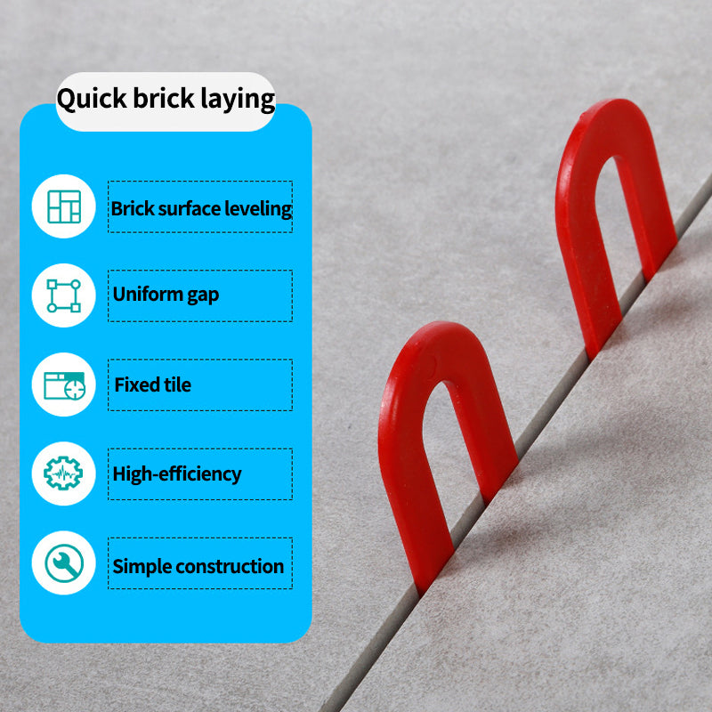 Horseshoe shaped plastic pad for tile isolation 