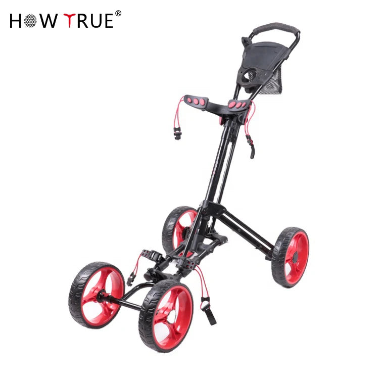 Xe Đẩy Gấp Nhỏ Nhẹ 4 Bánh EVA - Golf Trolley Đen Cao Cấp