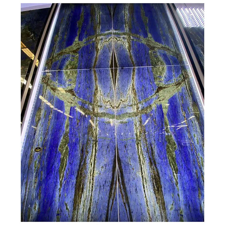 Natural stone wall cladding Granite blue quartz glaze 