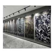 PVC marble pattern decorative wall panel, waterproof, bamboo carbon crystal TV wall panel for bathroom