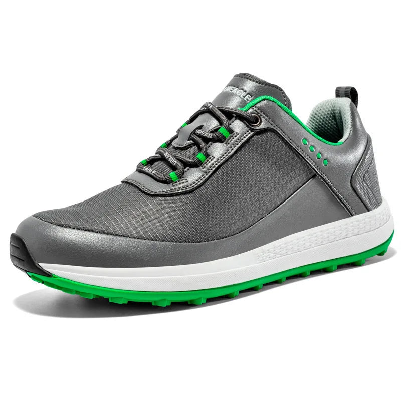 Men's Golf Shoes Big Size Breathable Mesh &amp; Genuine Leather